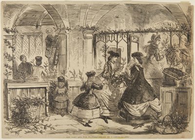 Der Brunnen und die Blumen von John Leech