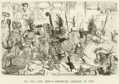 Die nordamerikanischen Mieter im Jahr 1851 von John Leech