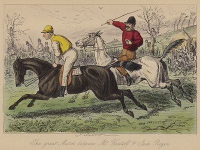 Das große Match zwischen Mr Flintoff und Jack Rogers von John Leech