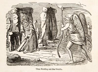 Zeit kegelt die Druiden aus, aus The Comic History of England, veröffentlicht 1864 von John Leech
