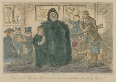Wer bin ich! Ich bin die Herrin dieses Hauses - und das ist der junge Gutsherr von John Leech