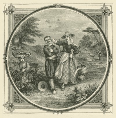 Niemand kann Thetis und Galatea gleichzeitig lieben (Stich) von John Leighton
