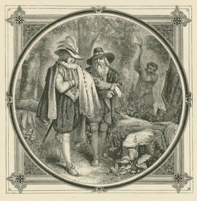 Ein Schlag fällt keine Eiche (Gravur) von John Leighton