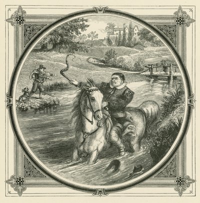 Obwohl ans Wasser gebracht, kann kein Schlag das Pferd zum Trinken zwingen von John Leighton