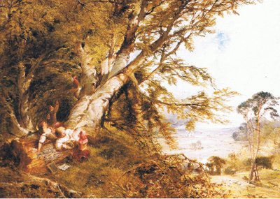 Das Vogelnest, aus unbekannter Zeitschrift oder Buch von John Linnell