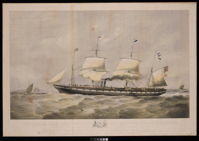 Das Dampfschiff Great Britain... Eigentümer Messrs Gibbs & Co... An die Menschen von Großbritannien und den Vereinigten Staaten von Amerika, Diese Platte ist respektvoll gewidmet... von John McGahey