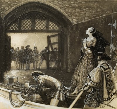 Ann Boleyn (?) Ankunft im Tower von John Millar Watt