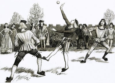 Jeu de Paume, eine Art Handball von John Millar Watt