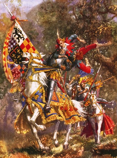 Robin Hood springt von einem Baum von John Millar Watt