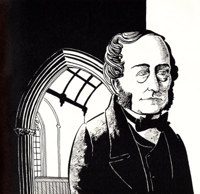 Samuel WESLEY, Karikatur von John Minnion