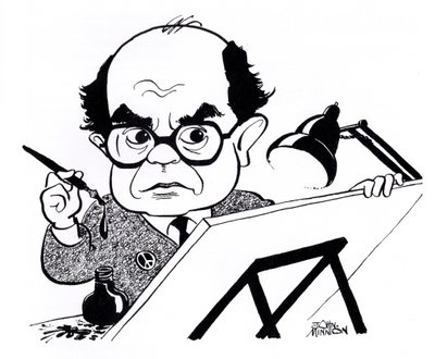 Vicky (Victor Weisz), Karikatur von John Minnion