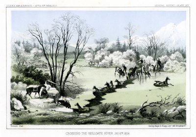 Überquerung des Hellgate River, 6. Januar 1854, 1856 von John Mix Stanley