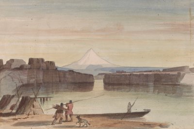 Dalles des Mt. Columbia Blick nach Westen von John Mix Stanley