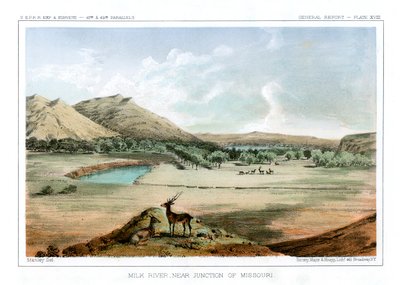 Milk River, in der Nähe der Mündung des Missouri, 1856 von John Mix Stanley