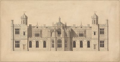 Corsham Court, Wiltshire: Erhebung der Nordfront von John Nash