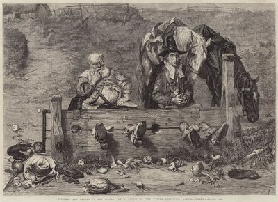 Hudibras und Ralpho im Pranger von John Pettie
