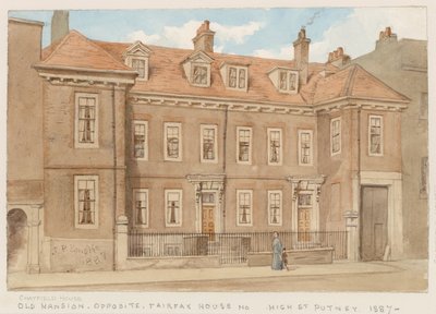 Chatfield House, gegenüber von Fairfax House, High Street, Putney, 1887 von John Phillipp Emslie