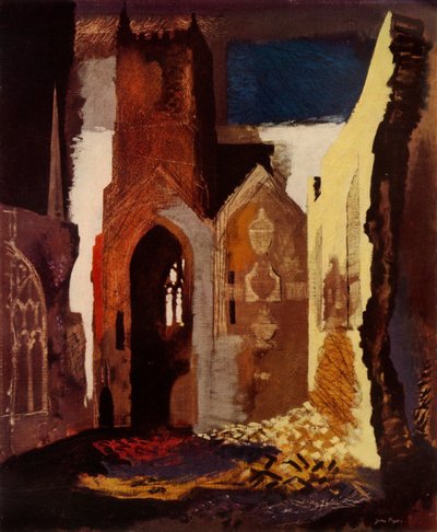 Eine Ruine von John Piper, harmonisierende dekorative Balance, 1949 von John Piper