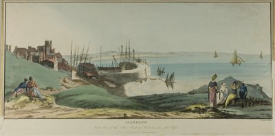 Margate, Außenansicht des Piers, Küste von Kent, und von Fort Cliffs von John Raphael Smith
