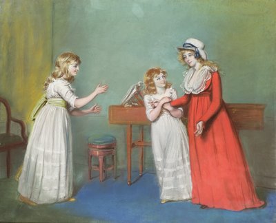 Mrs. Henderson, Mrs. Kendall und Mrs. Thompson, Töchter von Thomas Rowsby, Crome Hall, Malton, Yorkshire von John Raphael Smith