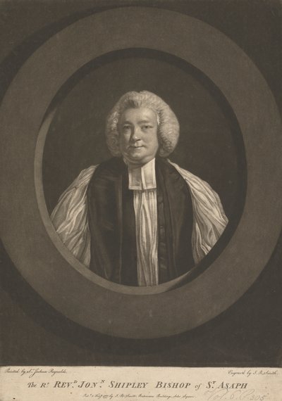 Reverend Jonathan Shipley, Bischof von St. Asaph von John Raphael Smith