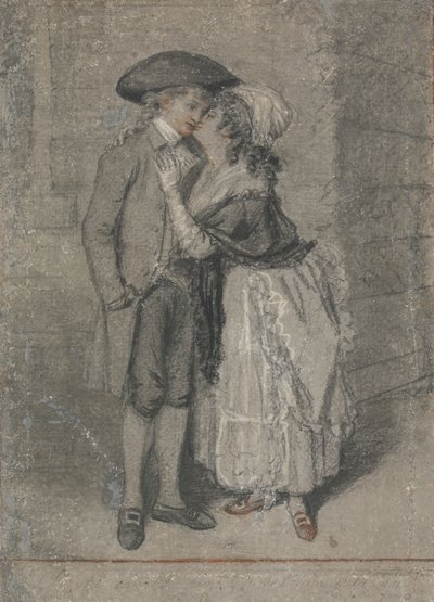 So fing sie ihn und küsste ihn (Sprüche, Kapitel VII, Vers 13) von John Raphael Smith