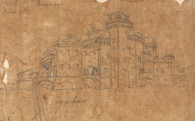 Schloss in Ferrara, 21. Juni von John Robert Cozens