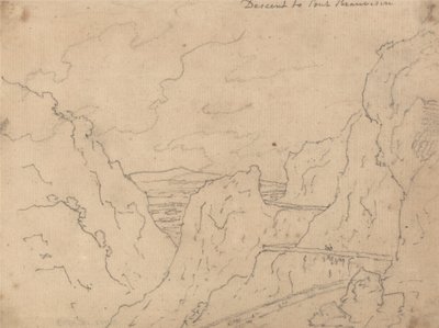 Abstieg nach Pont de Beauvoisin von John Robert Cozens