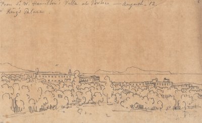 Von Sir W. Hamiltons Villa in Portici, 12. August von John Robert Cozens