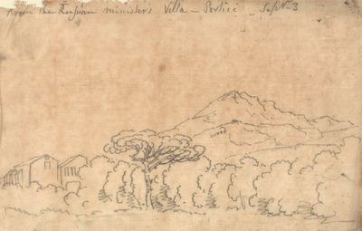 Vom Palast in Portici, 7. September von John Robert Cozens