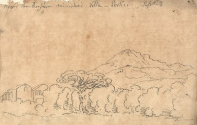 Vom Palast in Portici, 7. September von John Robert Cozens