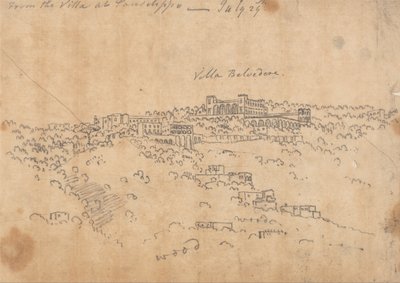 Von der Villa in Posillipo, 29. Juli von John Robert Cozens