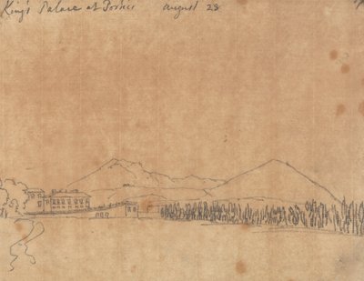 Königspalast in Portici, 28. August von John Robert Cozens
