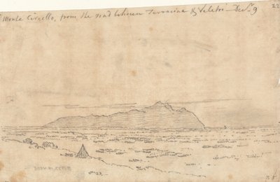 Monte Circeo von der Straße zwischen Terracina und Velletri von John Robert Cozens