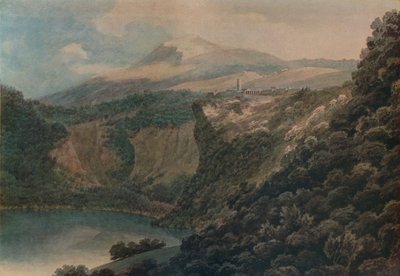 Der See und die Stadt Nemi, 1778 von John Robert Cozens