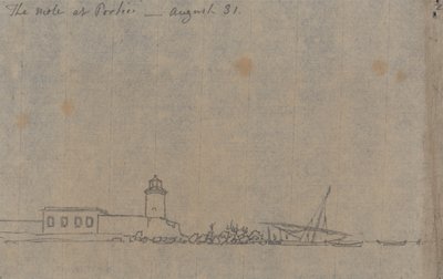 Der Mole bei Portici, 31. August von John Robert Cozens