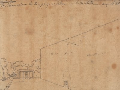 Der Ort, wo der König Palloni spielt von John Robert Cozens