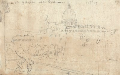 Die Mauer von Neapel in der Nähe von Ponte Nuovo von John Robert Cozens