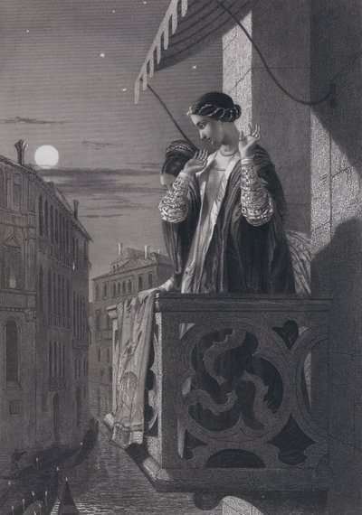 Alvisi Sanuto und die Tochter des Botschafters (Stich) von John Rogers (after) Herbert