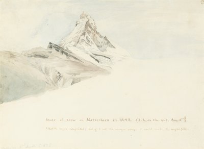 Das Matterhorn, Schweiz, von Nordosten, 1849 von John Ruskin