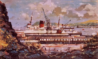 Hafenansicht von Fishguard von John S. Smith