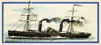 Der amerikanische Raddampfer Vanderbilt von John S. Smith