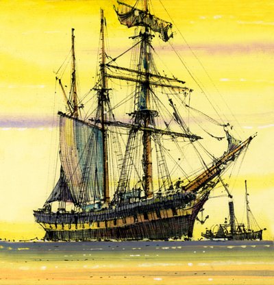 Unidentifiziertes Segelboot von John S. Smith