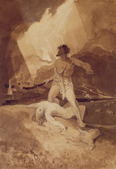Kain und Abel, 1800-03 von John Sell Cotman