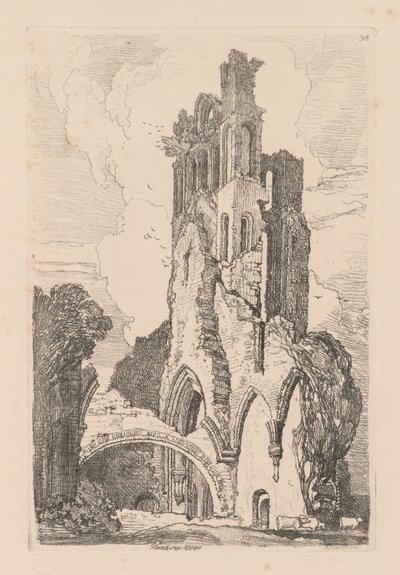Liber Studiorum: Tafel 34, Llanathony Abbey, Monmouthshire von John Sell Cotman
