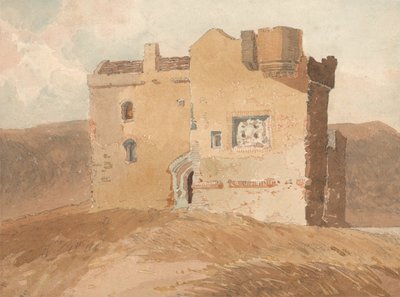 Unbekanntes Schloss (früher Clanbury Castle genannt) von John Sell Cotman