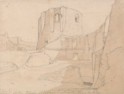 Ansicht des Donjons von Chateau Gaillard, bei Andelys, Normandie von John Sell Cotman