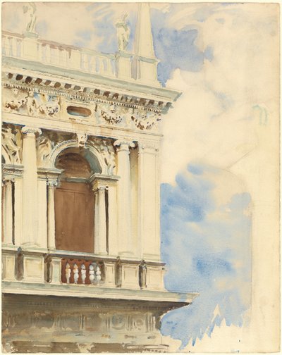 Eine Ecke der Bibliothek in Venedig, 1904-1907 von John Singer Sargent