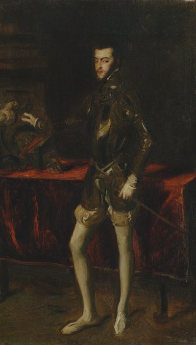 Kopie nach Tizians Porträt von Philipp II. von John Singer Sargent