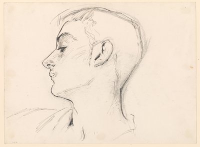 Kopf eines jungen Mannes (Albert de Belleroche) im Profil von John Singer Sargent